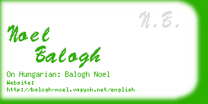 noel balogh business card